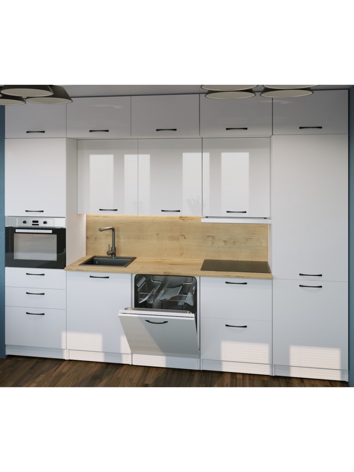 Кухонный гарнитур прямой «Жасмин Экстра 5», 3000 мм, цвет белый/бежевый - Фото 1