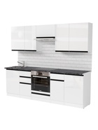 Кухонный гарнитур прямой «Лотос Базис», 2400 мм, цвет белый/чёрный - Фото 2