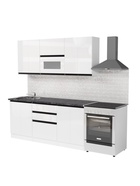 Кухонный гарнитур прямой «Лотос макси 2», 1800 мм, цвет белый/чёрный - Фото 2