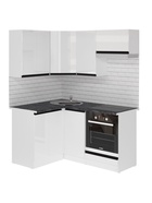 Кухонный гарнитур угловой «Лотос мега прайм», 1200×1600 мм, цвет белый/чёрный - Фото 2