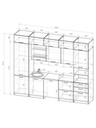 Кухонный гарнитур прямой «Лотос Экстра 5», 3000 мм, цвет белый/чёрный - Фото 3