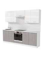 Кухонный гарнитур прямой «Терция Базис», 2400 мм, цвет белый/серый - Фото 2