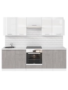 Кухонный гарнитур прямой «Терция Базис», 2400 мм, цвет белый/серый - Фото 4