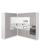 Кухонный гарнитур угловой «Терция гранд прайм», 2100×2700 мм, цвет серый/белый - Фото 2