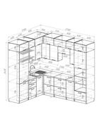 Кухонный гарнитур угловой «Терция гранд прайм», 2100×2700 мм, цвет серый/белый - Фото 5