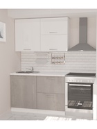 Кухонный гарнитур прямой «Терция лайт», 1200 мм, цвет белый/серый - Фото 1