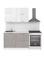 Кухонный гарнитур прямой «Терция лайт», 1200 мм, цвет белый/серый - Фото 4