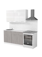 Кухонный гарнитур прямой «Терция медиум 2», 1400 мм, цвет белый/серый - Фото 2