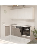 Кухонный гарнитур угловой «Терция прайм», 1100×2000 мм, цвет белый/серый - Фото 1