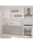 Кухонный гарнитур прямой «Терция стандарт», 1600 мм, цвет белый/серый - Фото 1