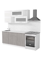 Кухонный гарнитур прямой «Терция стандарт», 1600 мм, цвет белый/серый - Фото 2