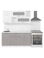 Кухонный гарнитур прямой «Терция стандарт», 1600 мм, цвет белый/серый - Фото 4