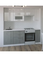 Кухонный гарнитур прямой «Терция ультра», 2000 мм, цвет белый/серый - Фото 1