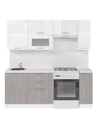 Кухонный гарнитур прямой «Терция ультра», 2000 мм, цвет белый/серый - Фото 4