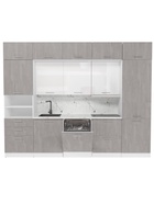 Кухонный гарнитур прямой «Терция Экстра 5», 3000 мм, цвет белый/серый - Фото 4