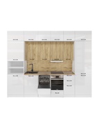 Кухонный гарнитур прямой «Жасмин Экстра», 3000 мм, цвет белый/бежевый - Фото 5