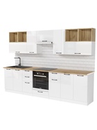 Кухонный гарнитур прямой «Жасмин Экстра 2», 3000 мм, цвет белый/бежевый - Фото 2