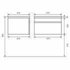 Тумба подвесная Uperwood, под раковину Uperwood Eva 60, с выдвижным ящиком, цвет крафт табачный 10821768