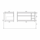 Тумба подвесная Uperwood, под раковину Uperwood Lotus Premium 100, цвет чёрный 10821771