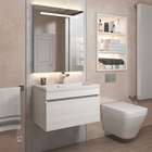 Тумба подвесная Uperwood, под раковину Uperwood Eva 60, с выдвижным ящиком, цвет дуб харбор белый 10821774