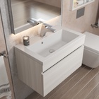 Тумба подвесная Uperwood, под раковину Uperwood Eva 60, с выдвижным ящиком, цвет дуб харбор белый 10821774