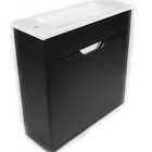 Тумба подвесная Uperwood, с раковиной Uperwood Modul 60, цвет чёрный матовый 10821784