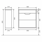 Тумба подвесная Uperwood, с раковиной Uperwood Modul 60, цвет чёрный матовый 10821784