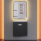 Тумба подвесная Uperwood, с раковиной Uperwood Modul 60, цвет чёрный матовый 10821784