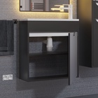 Тумба подвесная Uperwood, с раковиной Uperwood Modul 60, цвет чёрный матовый 10821784