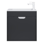 Тумба подвесная Uperwood, с раковиной Uperwood Modul 60, цвет чёрный матовый 10821784