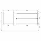 Тумба подвесная Uperwood, с раковиной Uperwood Tanos Classic Quartz 100, цвет белый/графит/бетон  (артикул 10821786)  большой выбор товаров оптом и в розницу по низким ценам с доставкой