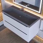 Тумба подвесная Uperwood, с раковиной Uperwood Tanos Classic Quartz 100, цвет белый/графит/бетон  (артикул 10821786)  большой выбор товаров оптом и в розницу по низким ценам с доставкой