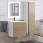 Тумба подвесная Uperwood, с раковиной Uperwood Barsa 50, цвет белый/дуб сонома - Фото 7