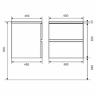 Тумба подвесная Uperwood, с раковиной Uperwood Barsa 50, цвет белый/дуб сонома - Фото 10
