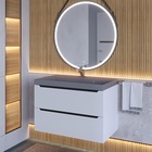 Тумба подвесная Uperwood, с раковиной Uperwood Tanos Classic Quartz 80, цвет белый/графит/бетон  (артикул 10821796)  большой выбор товаров оптом и в розницу по низким ценам с доставкой