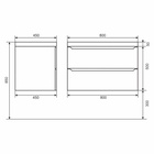 Тумба подвесная Uperwood, с раковиной Uperwood Tanos Classic Quartz 80, цвет белый/графит/бетон  (артикул 10821796)  большой выбор товаров оптом и в розницу по низким ценам с доставкой