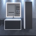 Тумба подвесная Uperwood, с раковиной Uperwood Next Premium 70, 1 ящик, цвет белый/графит - Фото 4