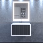 Тумба подвесная Uperwood, с раковиной Uperwood Next Premium 70, 1 ящик, цвет белый/графит - Фото 5