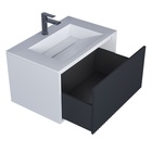 Тумба подвесная Uperwood, с раковиной Uperwood Next Premium 70, 1 ящик, цвет белый/графит - Фото 8