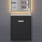 Тумба подвесная Uperwood, с раковиной Uperwood Modul 50, цвет чёрный матовый - Фото 14