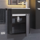 Тумба подвесная Uperwood, с раковиной Uperwood Modul 50, цвет чёрный матовый - Фото 5