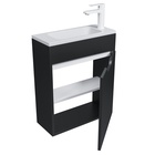 Тумба подвесная Uperwood, с раковиной Uperwood Modul 50, цвет чёрный матовый - Фото 8