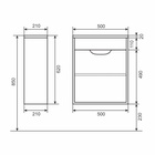 Тумба подвесная Uperwood, с раковиной Uperwood Modul 50, цвет чёрный матовый - Фото 9