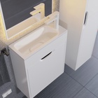 Тумба подвесная Uperwood, с раковиной Uperwood Modul 50, цвет белый/графит - Фото 13