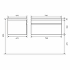 Тумба подвесная Uperwood, с раковиной Uperwood Eva 75, выдвижной ящик, цвет крафт табачный  (артикул 10821805)  большой выбор товаров оптом и в розницу по низким ценам с доставкой