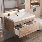 Тумба подвесная Uperwood, с раковиной Uperwood Eva 75, выдвижной ящик, цвет крафт табачный  (артикул 10821805)  большой выбор товаров оптом и в розницу по низким ценам с доставкой