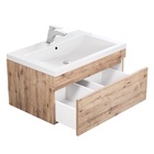 Тумба подвесная Uperwood, с раковиной Uperwood Eva 75, выдвижной ящик, цвет крафт табачный  (артикул 10821805)  большой выбор товаров оптом и в розницу по низким ценам с доставкой