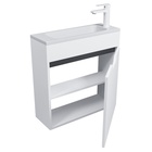 Тумба подвесная Uperwood, с раковиной Uperwood Modul 60, цвет белый/графит  (артикул 10821808)  большой выбор товаров оптом и в розницу по низким ценам с доставкой