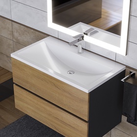 Раковина для ванной Uperwood Self 80, белая глянцевая