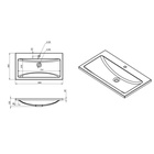 Раковина для ванной Uperwood Self 80, белая глянцевая  (артикул 10821814)  большой выбор товаров оптом и в розницу по низким ценам с доставкой